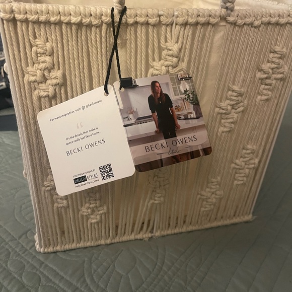 Becky Owens Woven Storage Box - color Beige - Picture 2 of 10